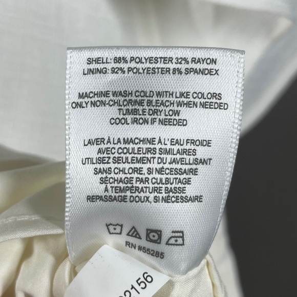 NEW Express Ladygang Dress Womens 10 white ruffle sheath preppy classic - Picture 7 of 10